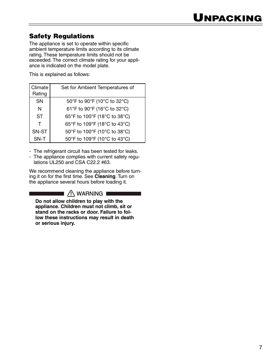 Npacking | Liebherr RO500 User Manual | Page 7 / 15