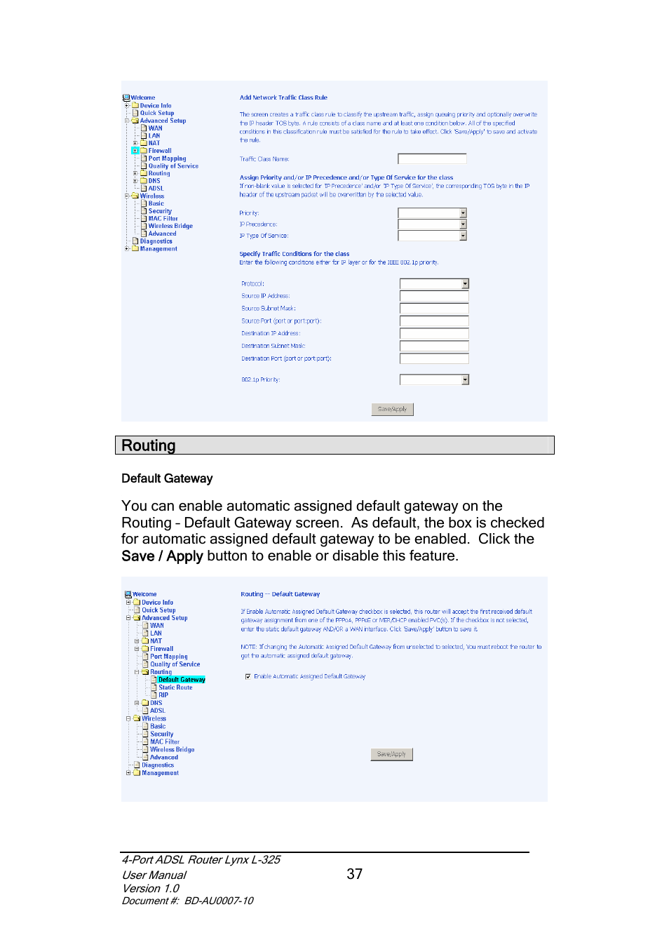 Routing | Lynx L-325 User Manual | Page 38 / 54