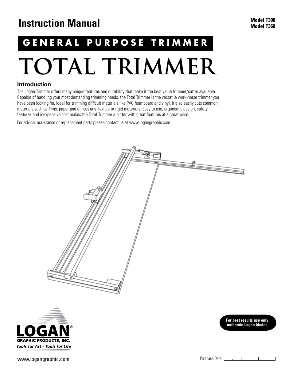 Logan Graphic Products T300 User Manual | 4 pages
