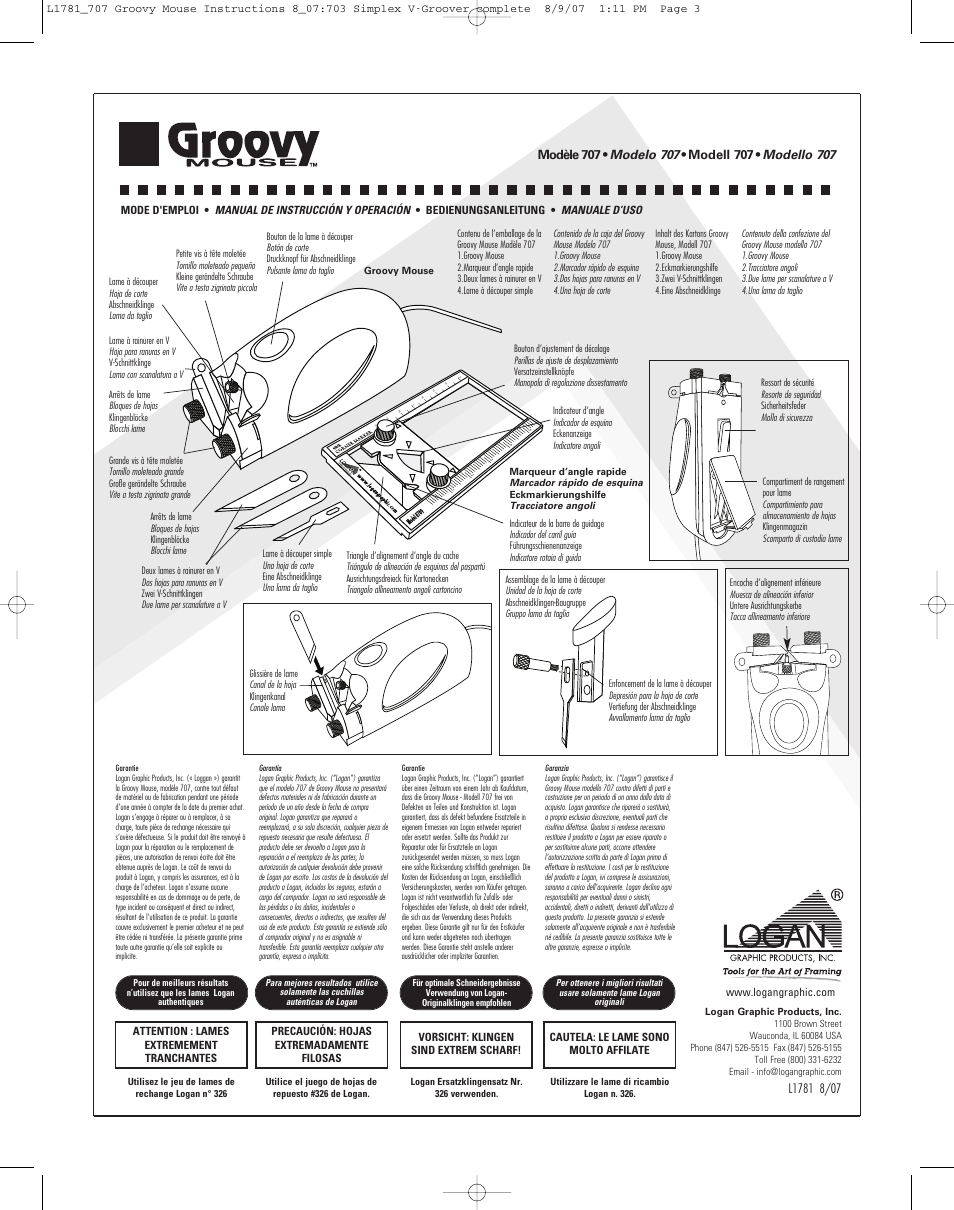 Logan Graphic Products 707 User Manual | Page 3 / 4