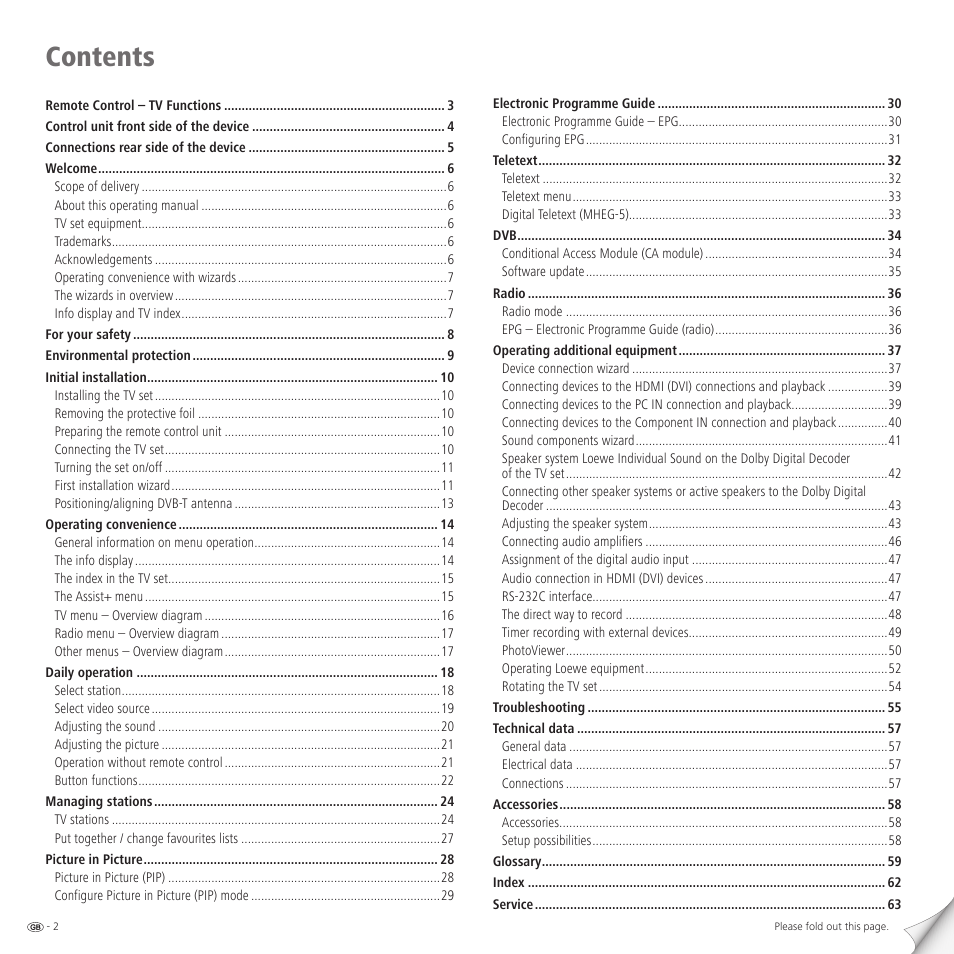 Loewe 32959022 User Manual | Page 2 / 64