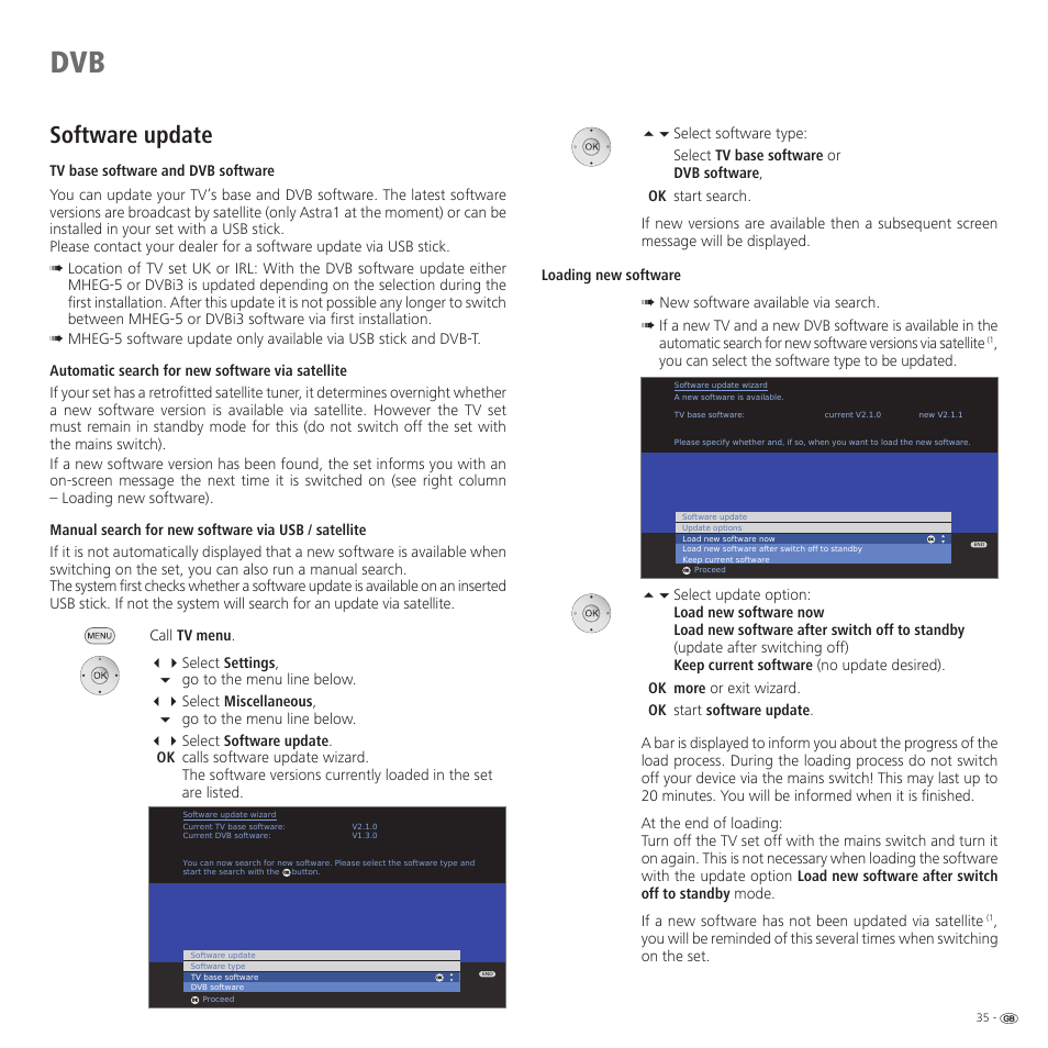 Software update | Loewe 32959022 User Manual | Page 35 / 64