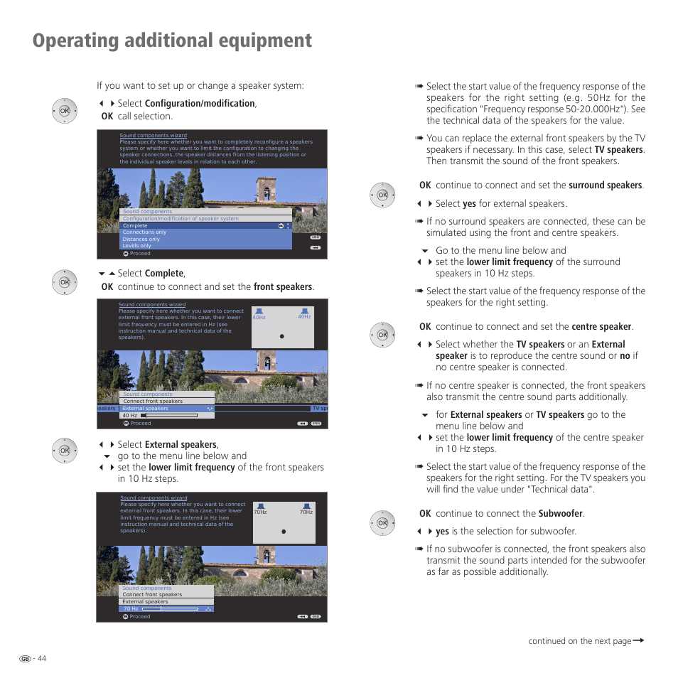 Operating additional equipment | Loewe 32959022 User Manual | Page 44 / 64