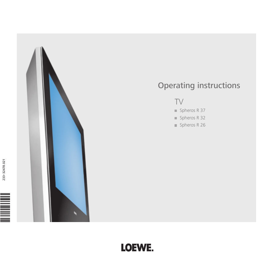 Loewe R 32 User Manual | 52 pages