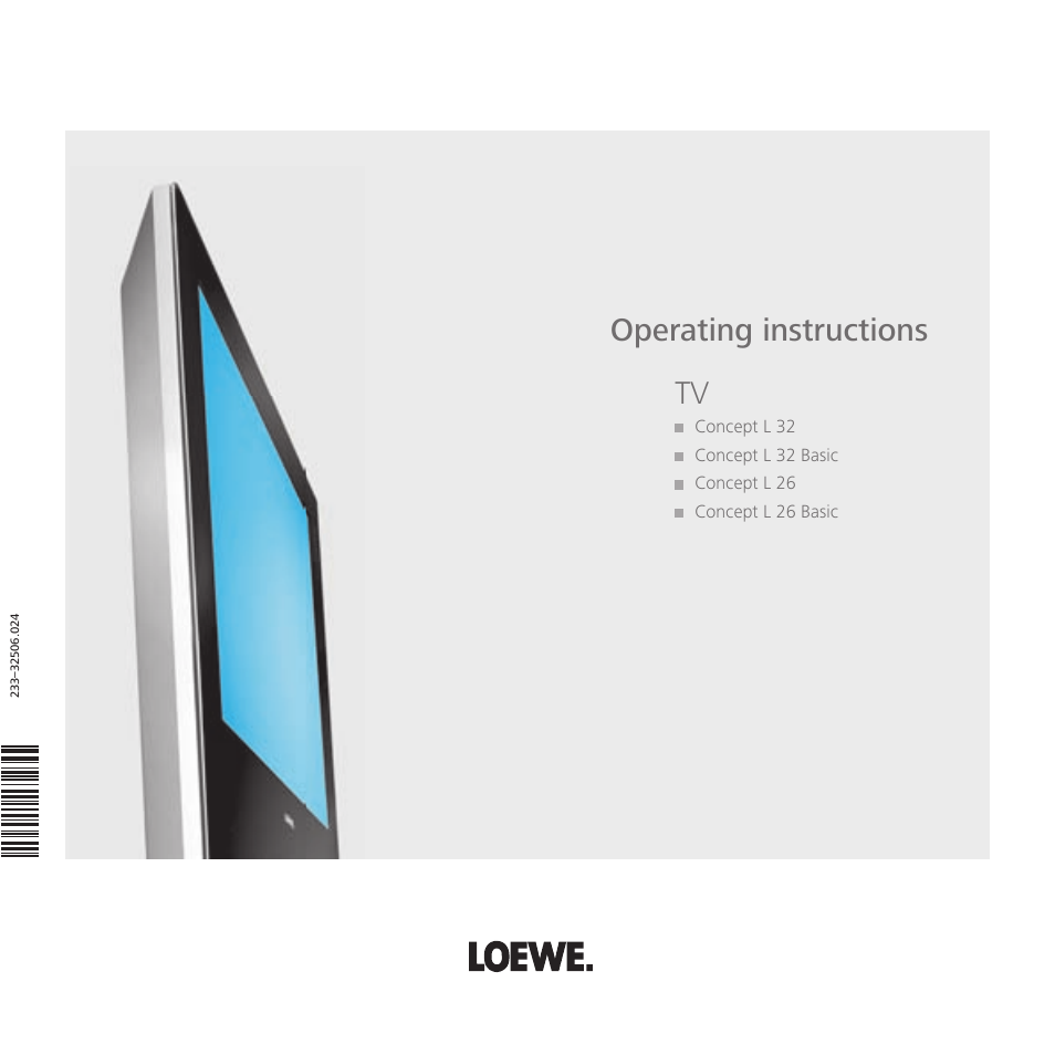 Loewe LCD screen TV ConceptL32 User Manual | 44 pages