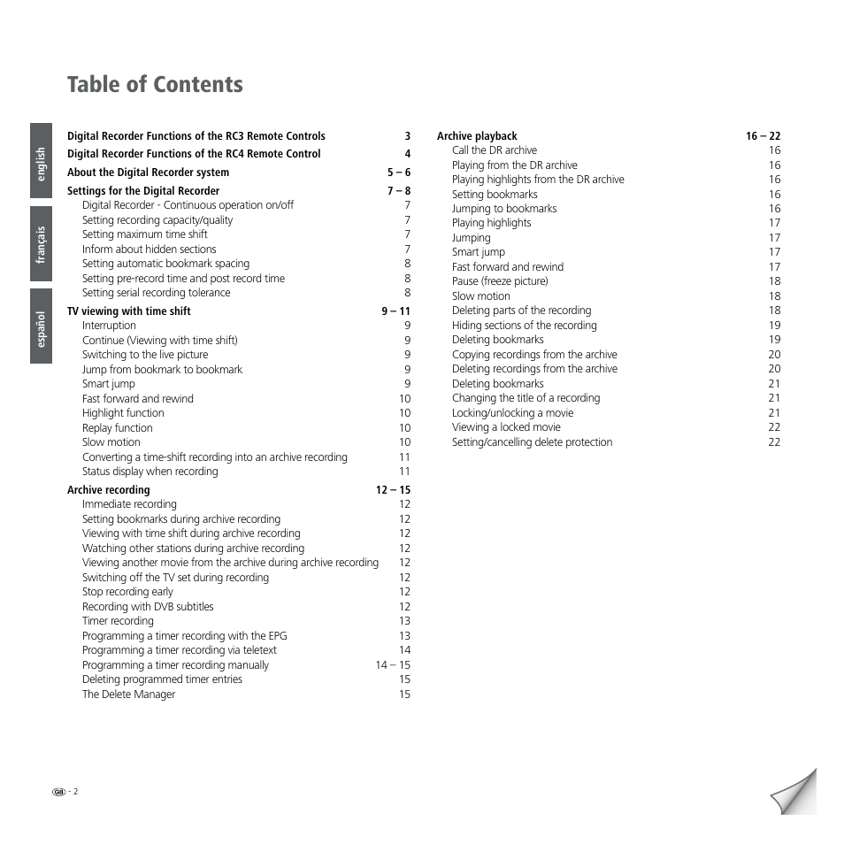 Loewe Digital Recorder + User Manual | Page 2 / 22