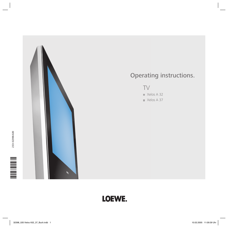 Loewe Xelos A 37 User Manual | 34 pages