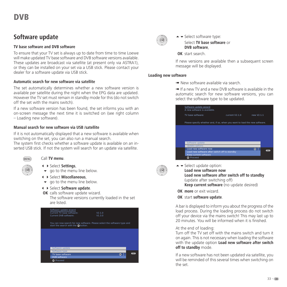 Software update | Loewe Spheros R 37Full-HD+ User Manual | Page 33 / 60