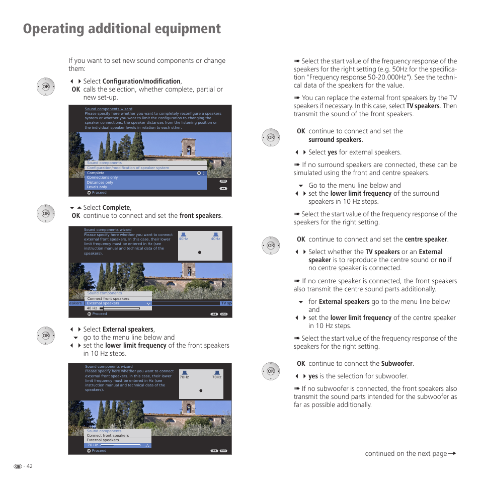 Operating additional equipment | Loewe Spheros R 37Full-HD+ User Manual | Page 42 / 60