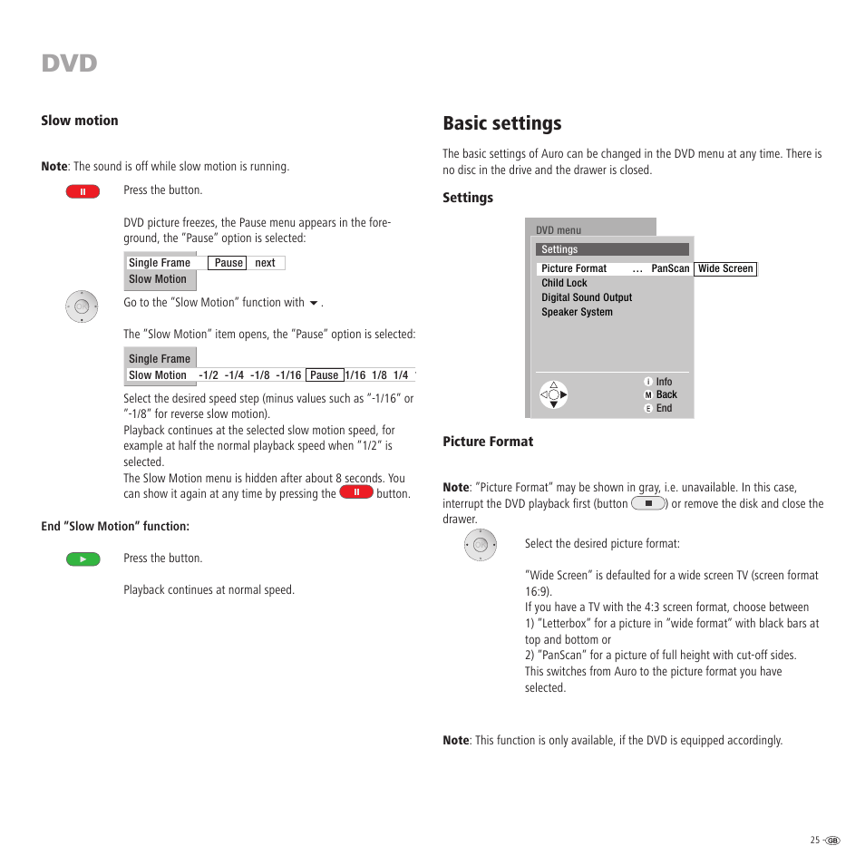Basic settings | Loewe Auro 2216 PS User Manual | Page 25 / 44