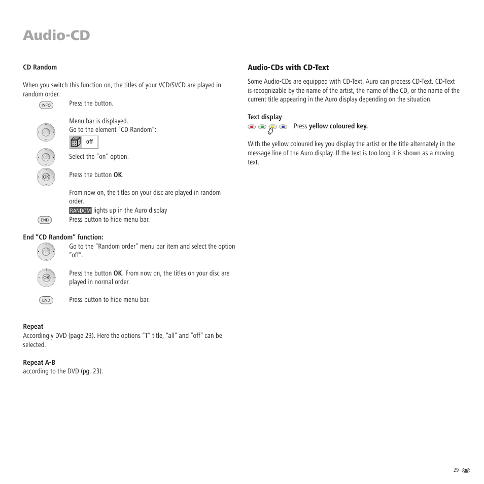 Audio-cd | Loewe Auro 2216 PS User Manual | Page 29 / 44