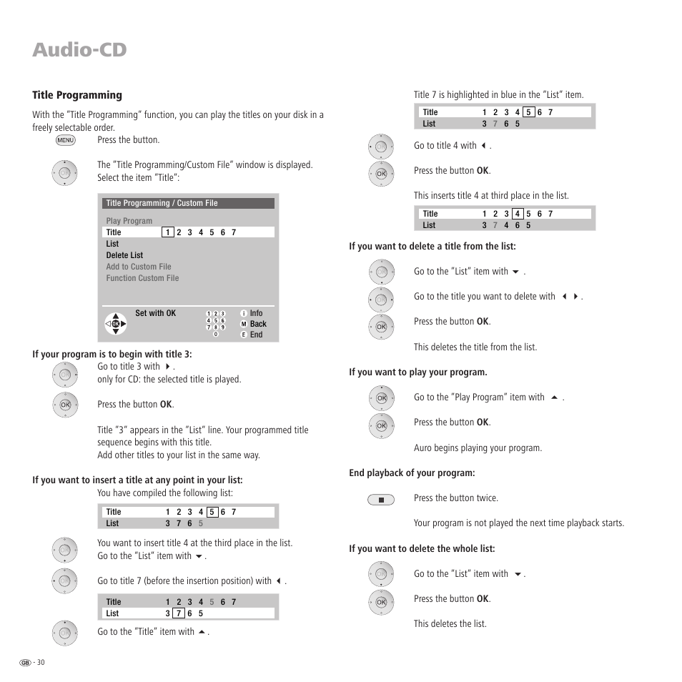 Audio-cd | Loewe Auro 2216 PS User Manual | Page 30 / 44
