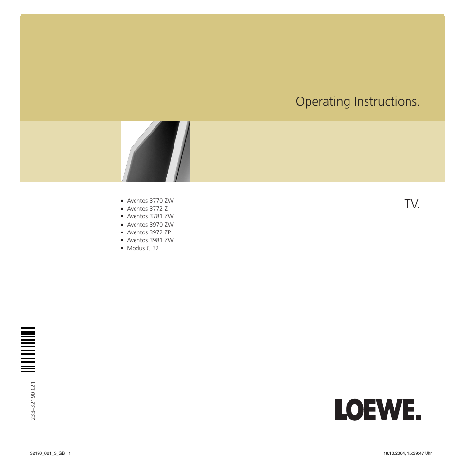 Loewe Aventos User Manual | 26 pages