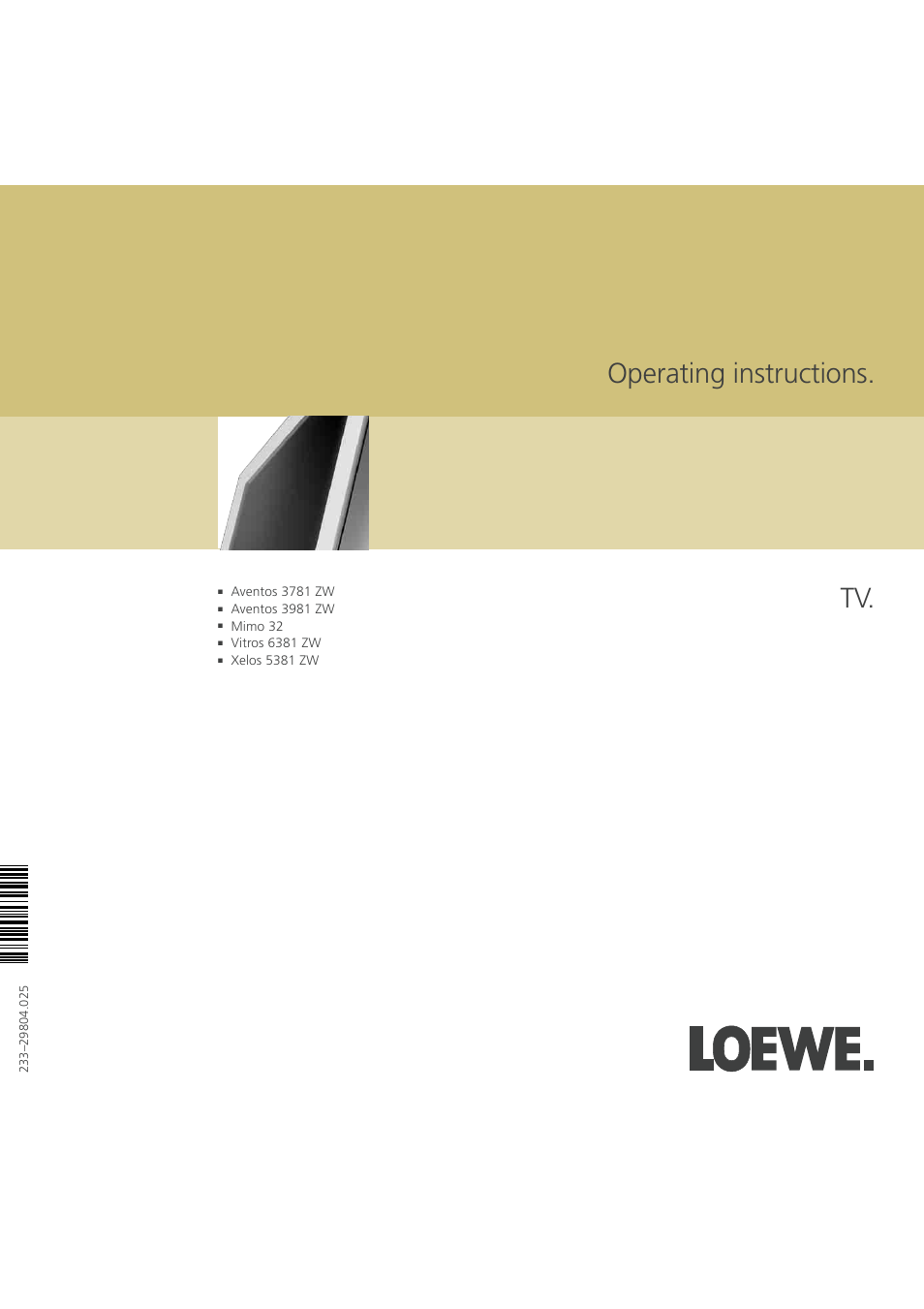 Loewe 3781 ZW User Manual | 26 pages