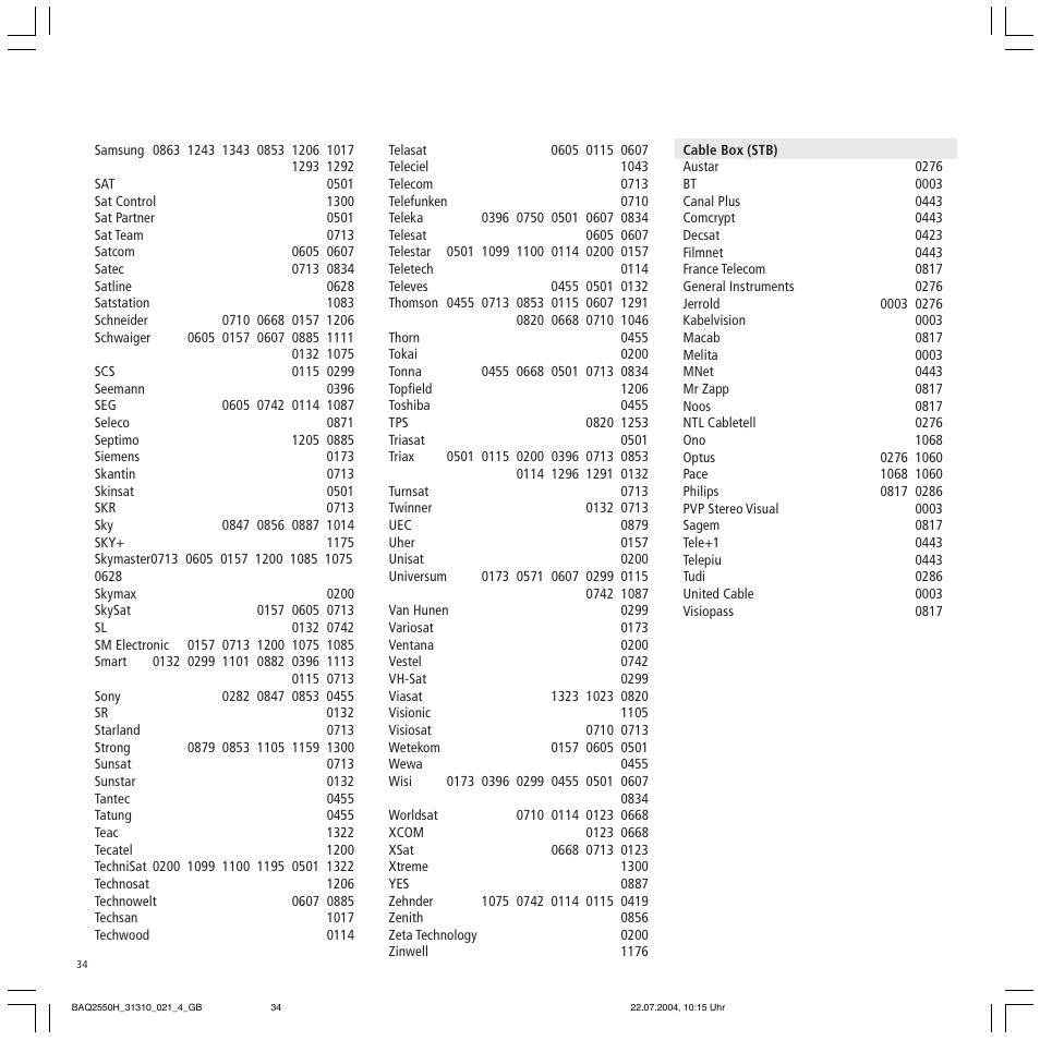 Loewe TV 32 HD/DR+ User Manual | Page 34 / 34