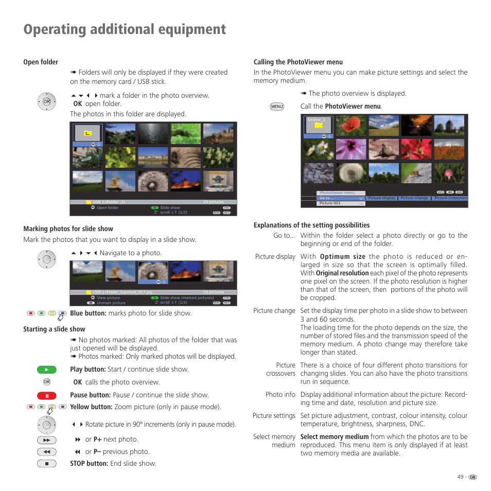 Operating additional equipment | Loewe 46 User Manual | Page 49 / 60