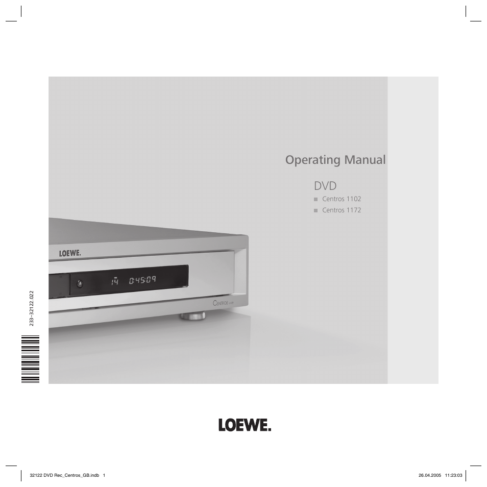 Loewe Centros 1202 User Manual | 70 pages