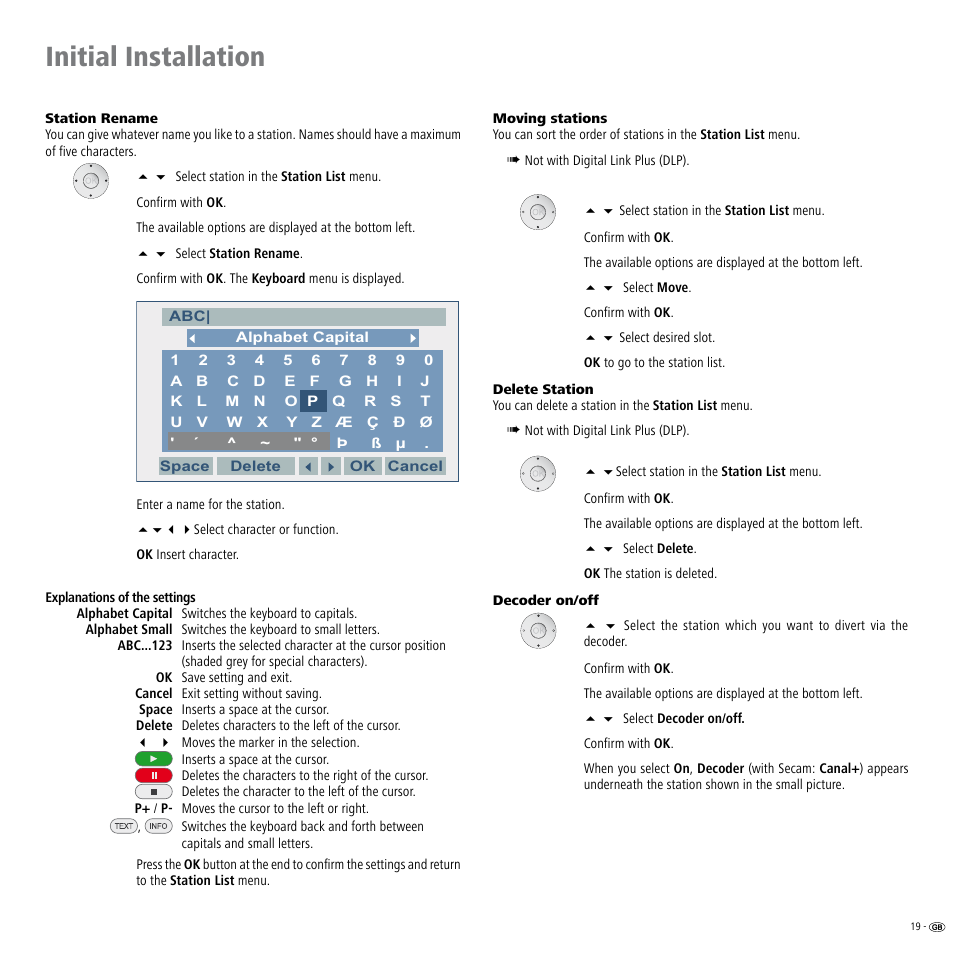 Initial installation | Loewe ViewVision DR+ User Manual | Page 19 / 66