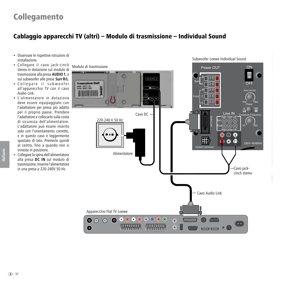Collegamento | Loewe Wireless Speaker User Manual | Page 52 / 88