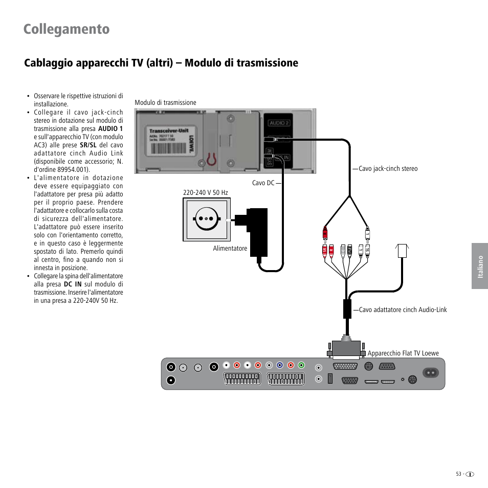 Collegamento | Loewe Wireless Speaker User Manual | Page 53 / 88
