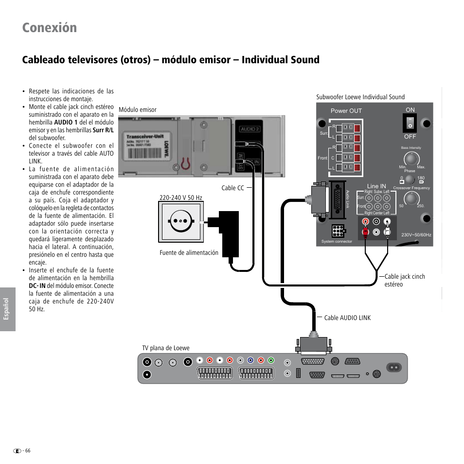 Conexión | Loewe Wireless Speaker User Manual | Page 66 / 88