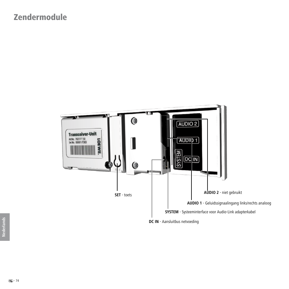 Zendermodule | Loewe Wireless Speaker User Manual | Page 74 / 88