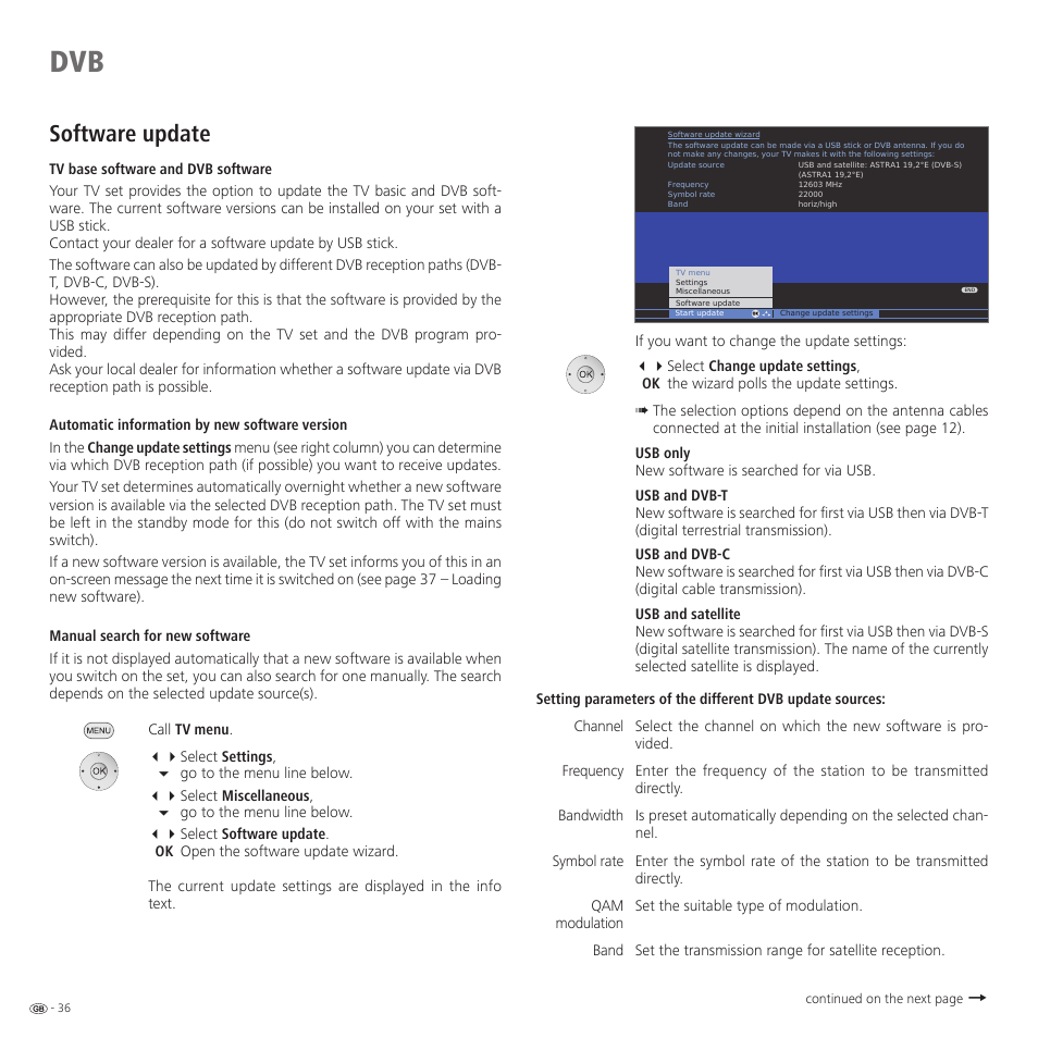 Software update | Loewe 52 User Manual | Page 36 / 74