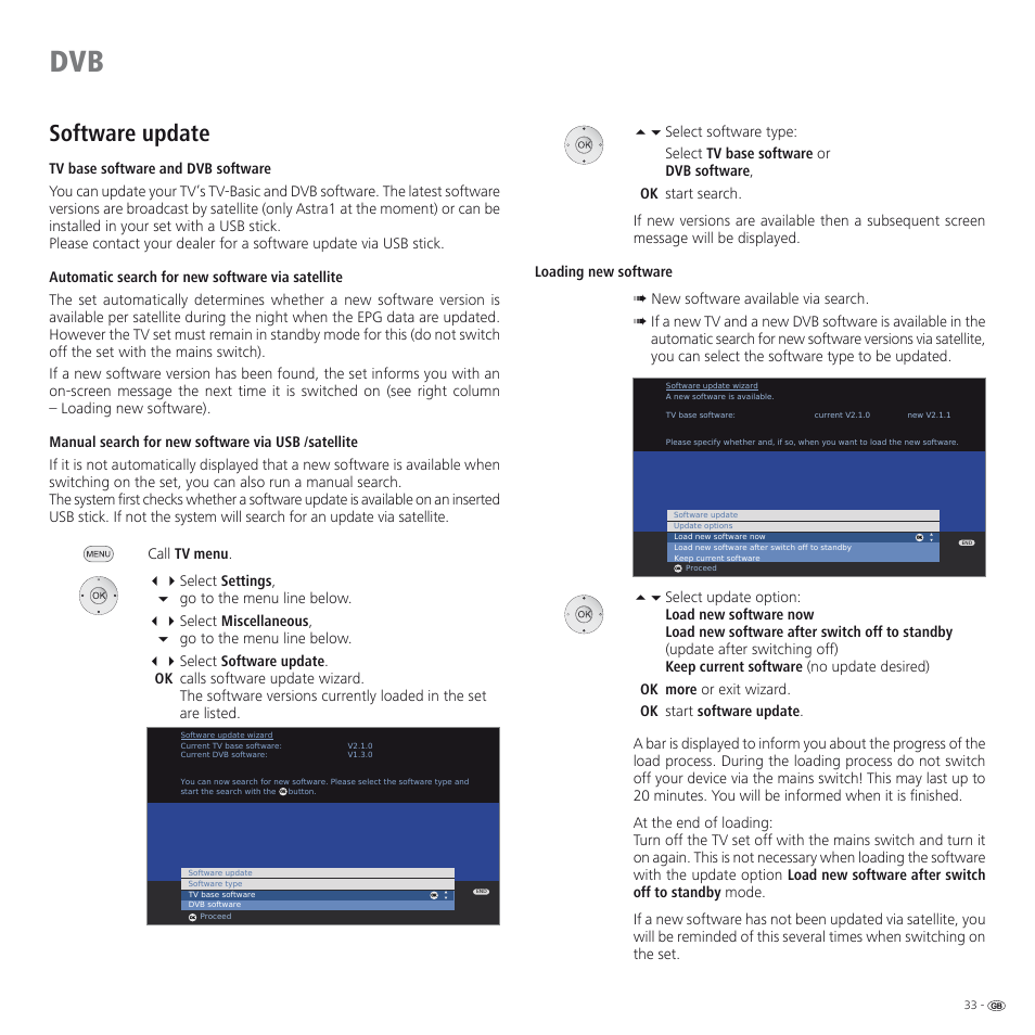 Software update | Loewe SPHEROS R 32 User Manual | Page 33 / 60