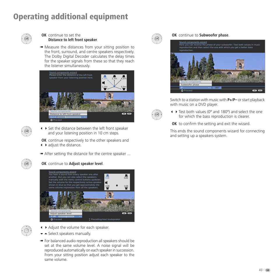 Operating additional equipment | Loewe SPHEROS R 32 User Manual | Page 43 / 60