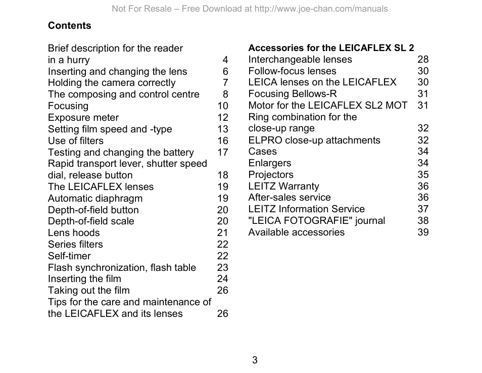 LEICA SL 2 User Manual | Page 3 / 40