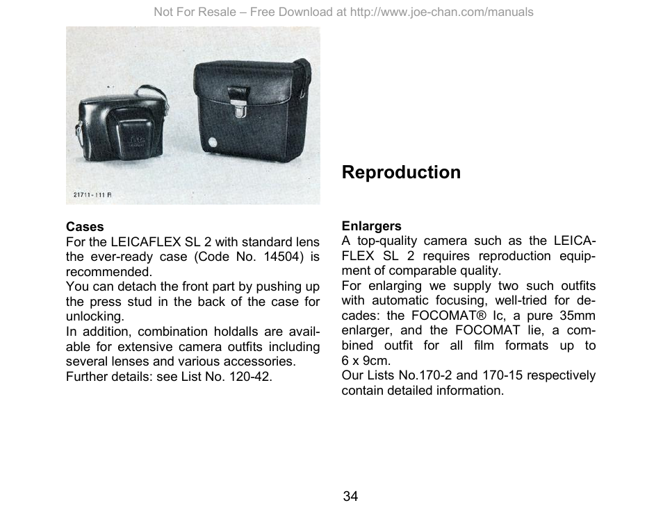 Reproduction | LEICA SL 2 User Manual | Page 34 / 40