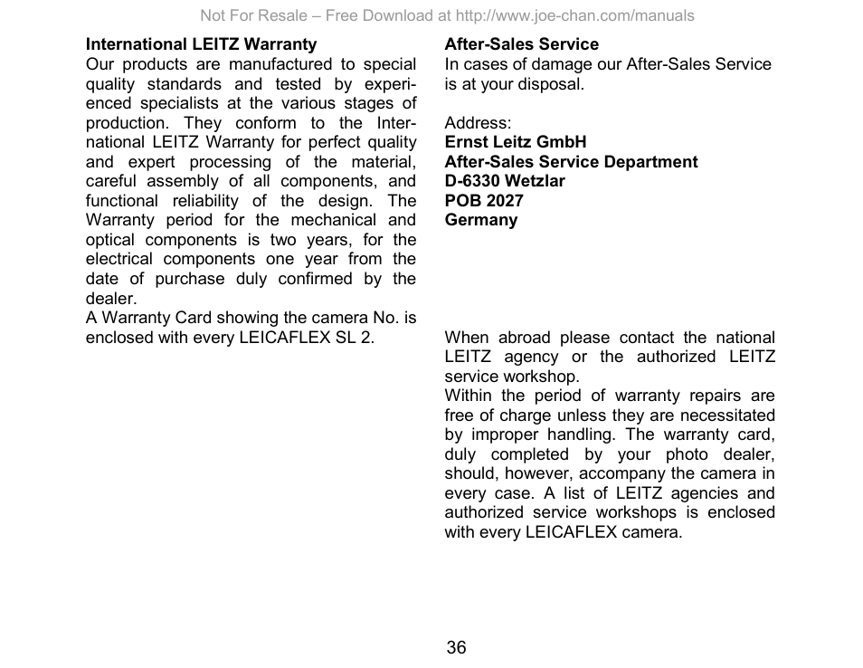 LEICA SL 2 User Manual | Page 36 / 40