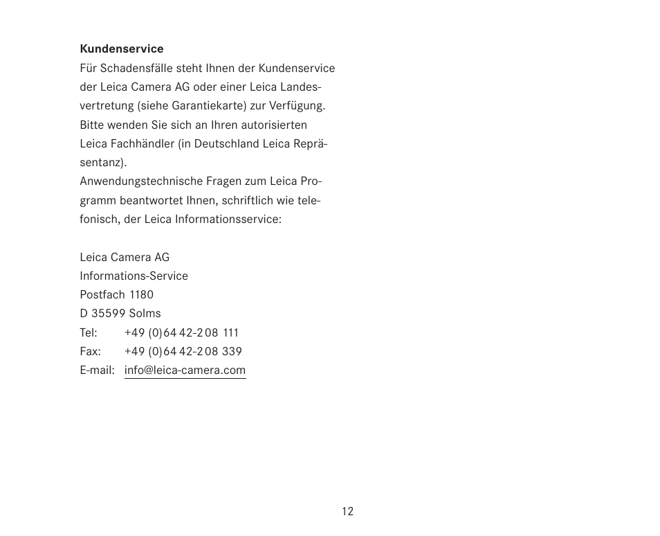 LEICA TRINOVID 7/8/10 X 42 BN User Manual | Page 16 / 77