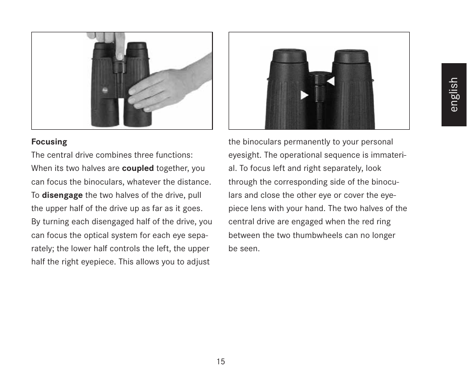 English | LEICA TRINOVID 7/8/10 X 42 BN User Manual | Page 19 / 77