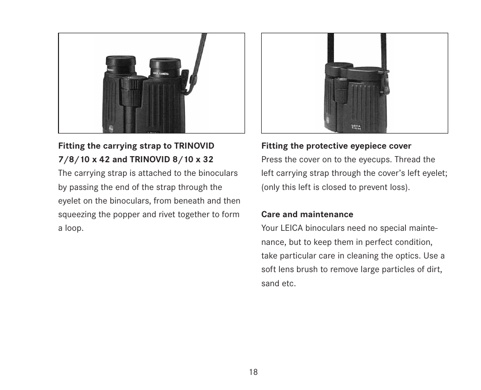 LEICA TRINOVID 7/8/10 X 42 BN User Manual | Page 22 / 77