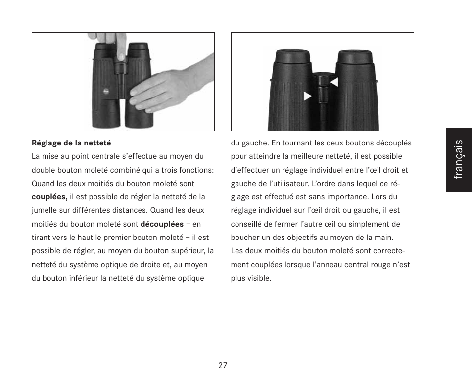 Fr ançais | LEICA TRINOVID 7/8/10 X 42 BN User Manual | Page 31 / 77