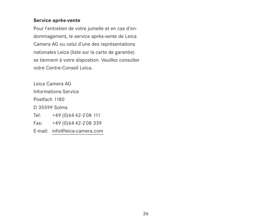 LEICA TRINOVID 7/8/10 X 42 BN User Manual | Page 40 / 77