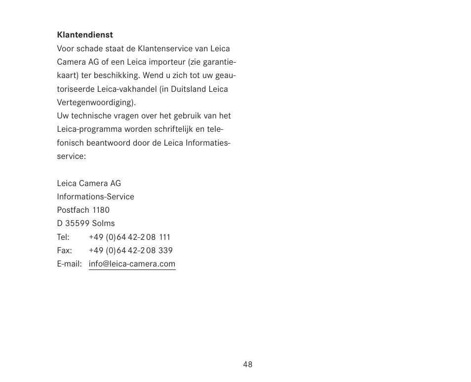 LEICA TRINOVID 7/8/10 X 42 BN User Manual | Page 52 / 77