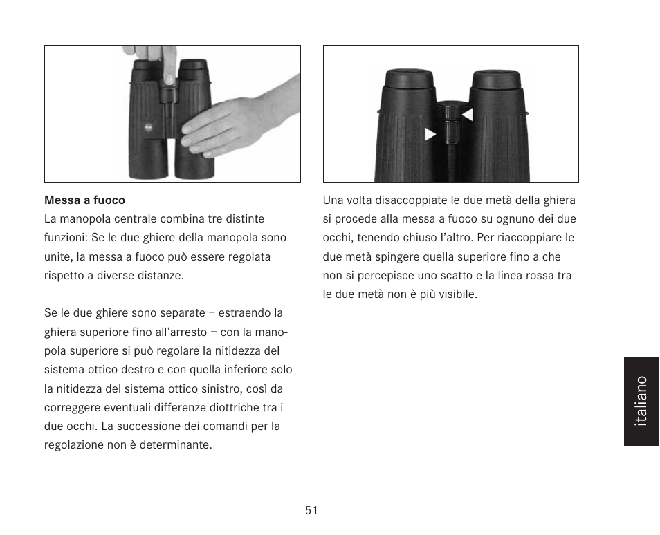 Italiano | LEICA TRINOVID 7/8/10 X 42 BN User Manual | Page 55 / 77