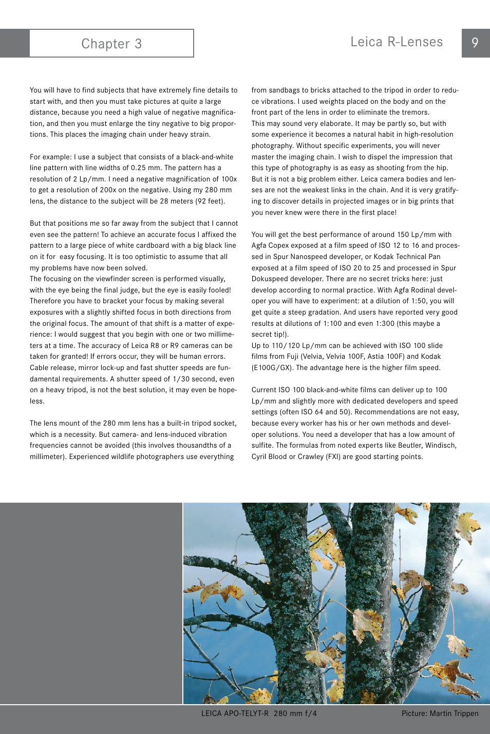 Chapter 3 leica r-lenses 9 | LEICA APO-ELMARIT-R User Manual | Page 10 / 11