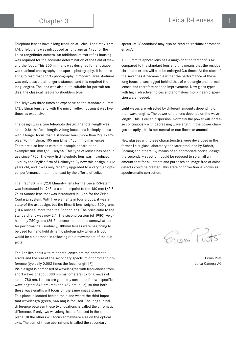 Chapter 3 leica r-lenses 1 | LEICA APO-ELMARIT-R User Manual | Page 2 / 11