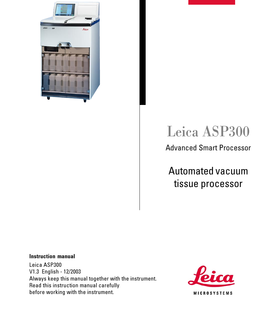 LEICA ASP300 User Manual | 70 pages