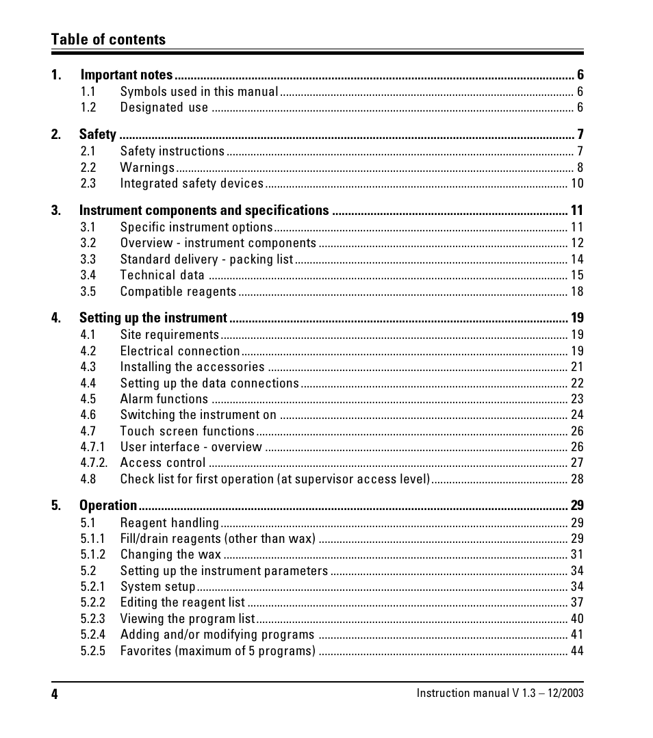 LEICA ASP300 User Manual | Page 4 / 70