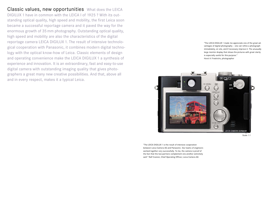 Classic values, new opportunities | LEICA BP-DC1 User Manual | Page 3 / 9