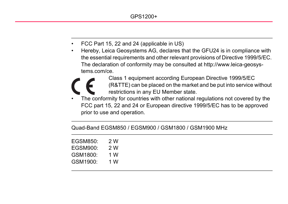 3 gfu24, siemens mc75, Gfu24, siemens mc75 | LEICA GPS1200 User Manual | Page 138 / 152
