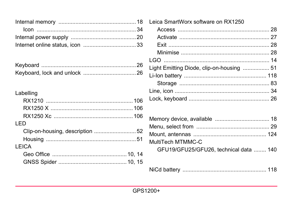 LEICA GPS1200 User Manual | Page 147 / 152