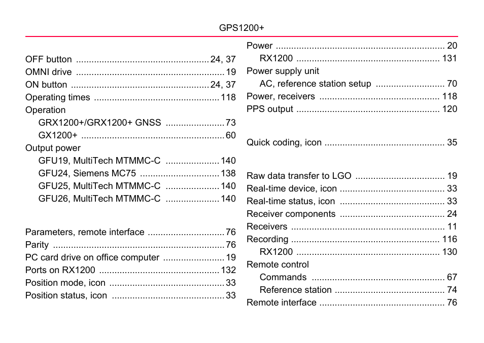 LEICA GPS1200 User Manual | Page 148 / 152