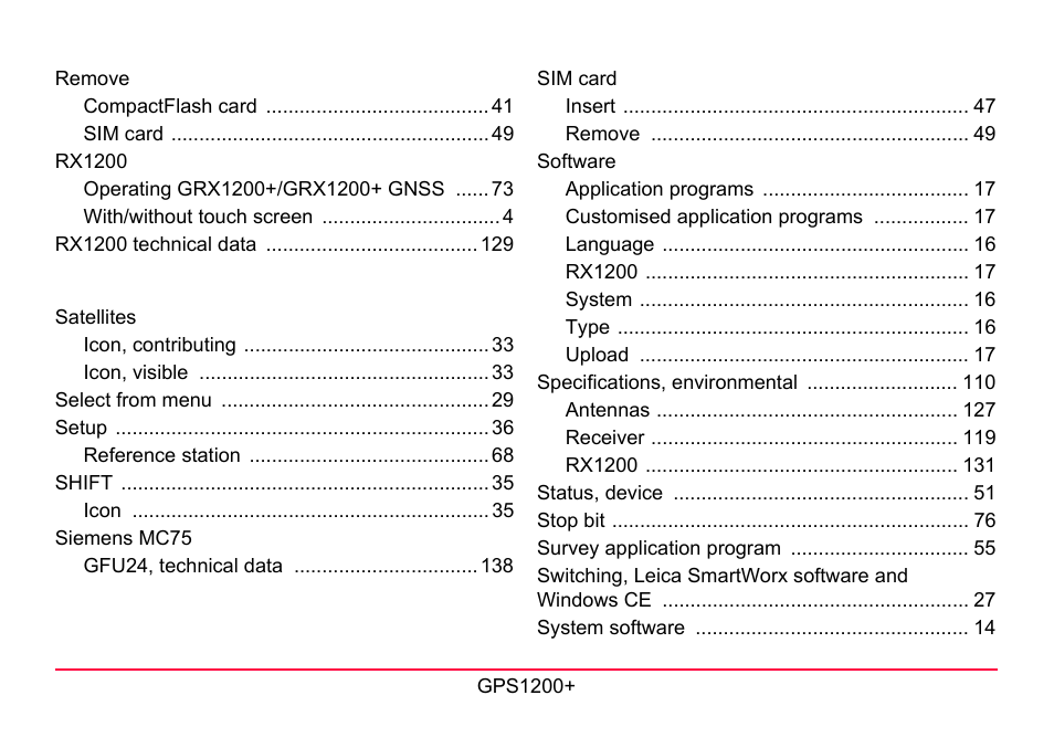 LEICA GPS1200 User Manual | Page 149 / 152