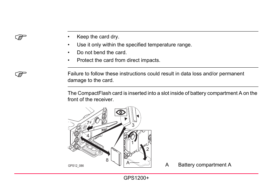 3 working with the compactflash card | LEICA GPS1200 User Manual | Page 41 / 152