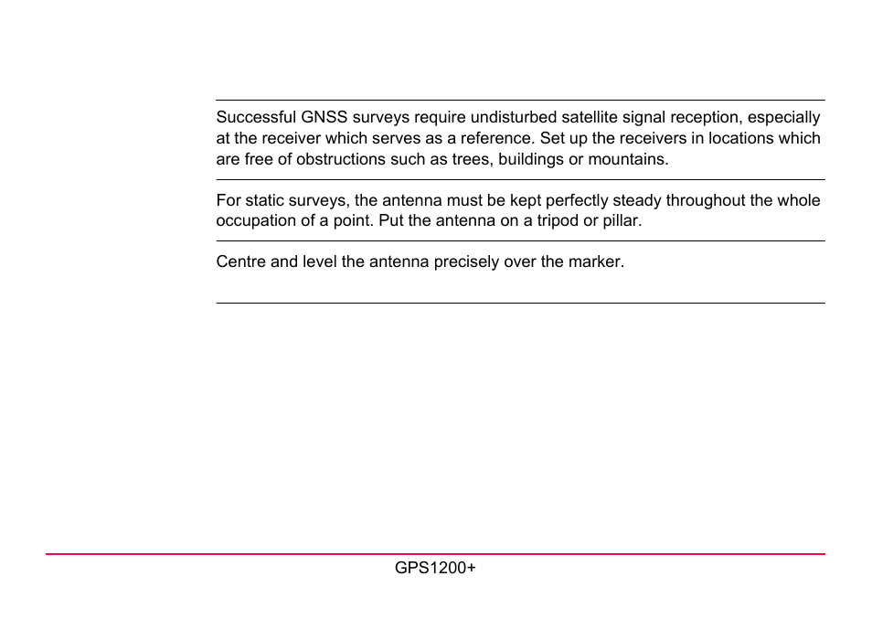 6 guidelines for correct results | LEICA GPS1200 User Manual | Page 59 / 152